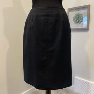 Harve Benard Black Wool Pencil Skirt With Pockets! EUC